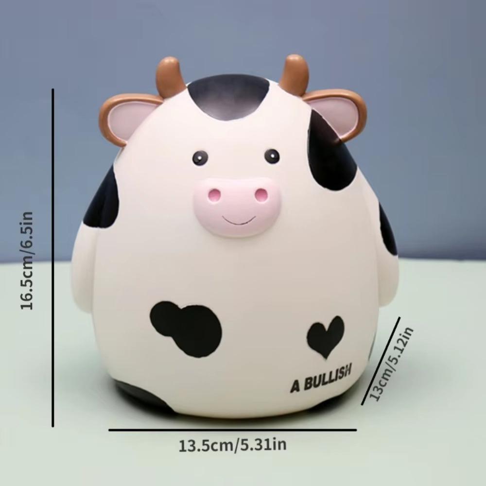 Large Capacity Cow Piggy Bank Animal Child Gift Cash Saving Money Box Creative Desktop Decoration Children's Piggy Bank