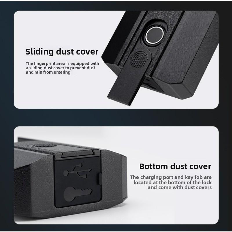 Waterproof Smart Fingerprint Padlock Mobile Phone Bluetooth All-through Lock Electronic Lock Luggage Cabinet Lock Drawer Fingerprint Lock Large