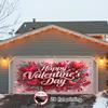 2D Romantic Valentine's Day Outdoor Garage Door Backdrop