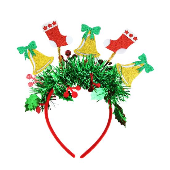 Christmas Headband Festive Make-Up Hair Hoop Cartoon Snowmen Reindeer Santa Hats Headband for