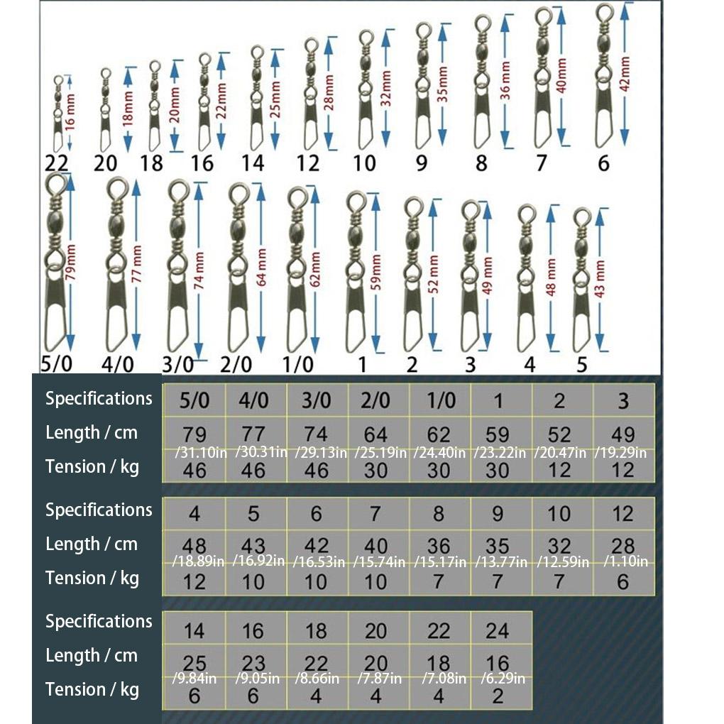 10pcs Fishing Swivel Connector Stainless Steel Fishhook Snap Tools Tackle Fitting Connect Component Replace Fittings