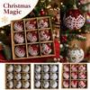 Boxed Set of Hanging Colored Christmas Tree Ornament Balls for Holiday Decorations