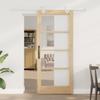 vidaXL Sliding Door Set with Hardware 86x198.5 Cm Solid Pine Wood 3332227
