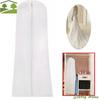 183cm Wedding Dress Garment Bag Long with Zip Anti-Dust Breathable Garment Bags Storage Bag Thickened Wedding Dust Cover