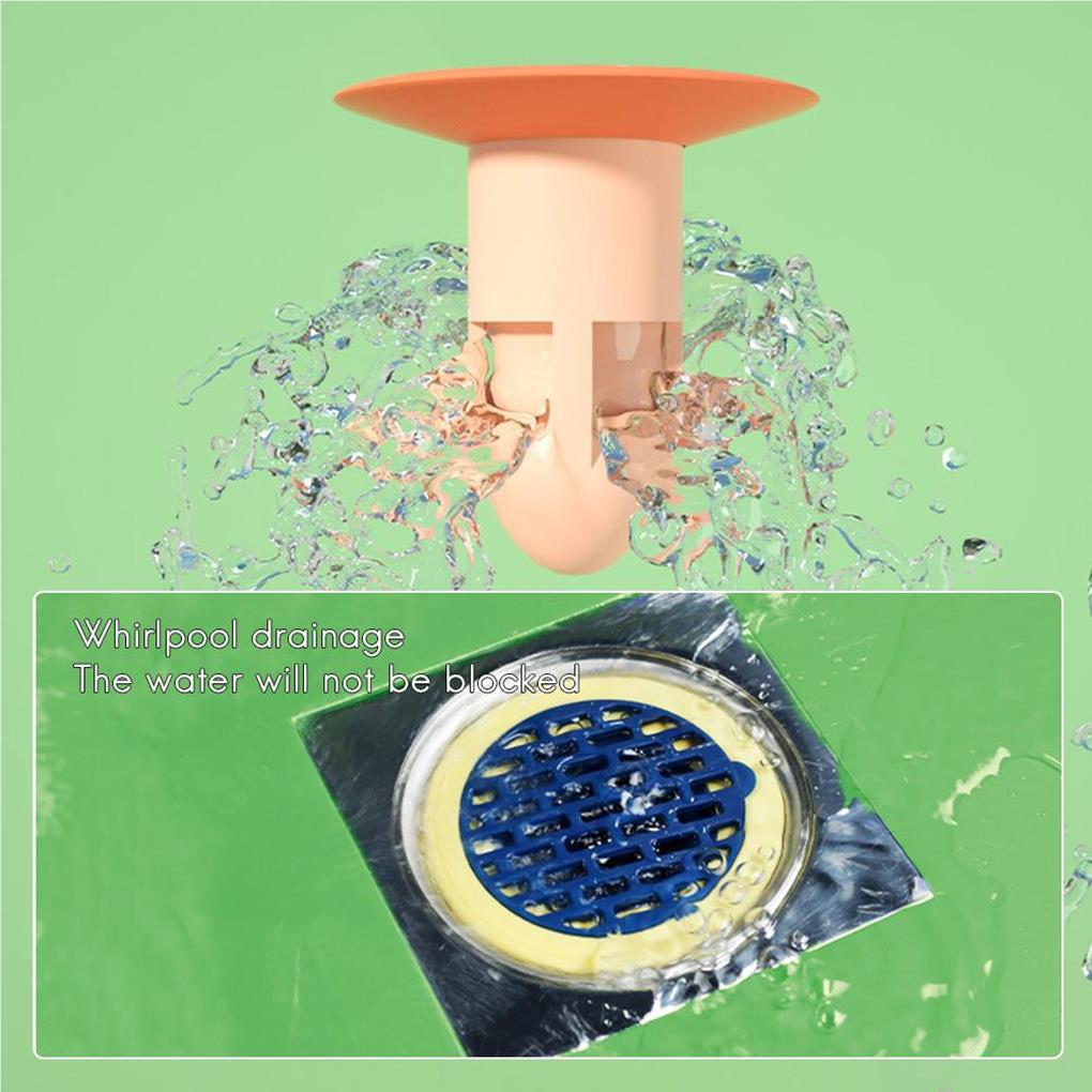 Shower Floor Drain Lightweight 360° Deodorant Drains Plastic Backflow Preventer Insect-Proof Anti-Odor Sewer Core Bathroom