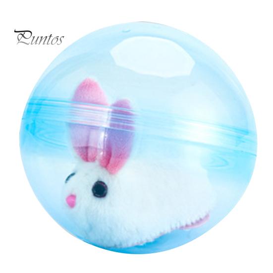 Moving Animal Toy Electric Automatic Rolling Hamster Ball, Ball with Plush Rabbit Inside, Toddler Pet Simulation Interactive Toy, Gift for Toddlers