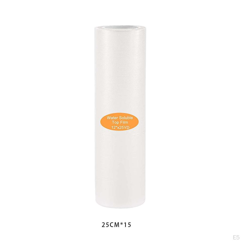 Clear Water Soluble Embroidery Film for Delicate Fabrics