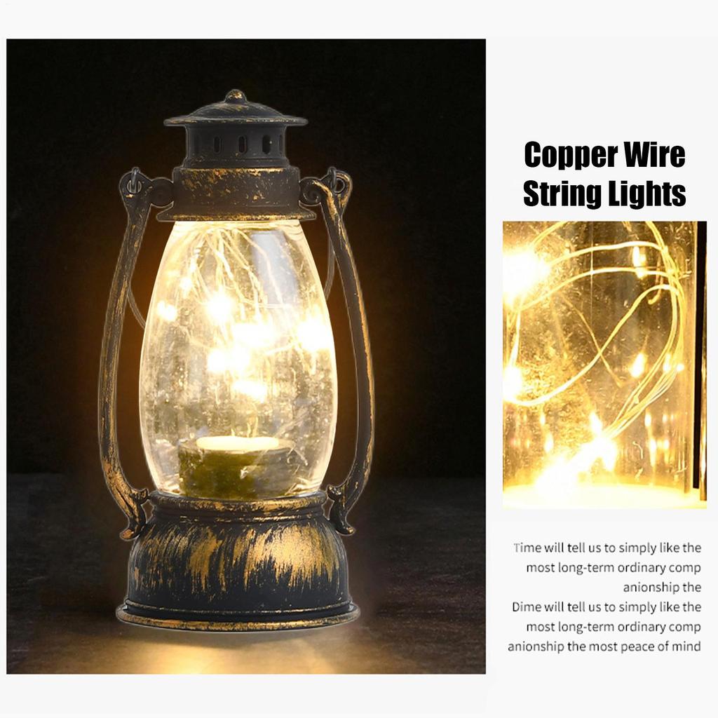 Christmas Electronic Candles Lantern Battery Lanterns Decorative Retro LED Small Horse Lights Flame Flickering Lights