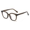 0 -0.5 -0.75 To -6.0 Anti Blue Rays Aspherical Lens Leopard Frame Oval Minus Diopter Glasses Unisex TR90 Prescription Spectacles