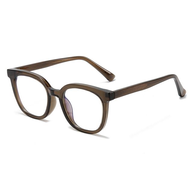 0 -0.5 -0.75 To -6.0 Anti Blue Rays Aspherical Lens Leopard Frame Oval Minus Diopter Glasses Unisex TR90 Prescription Spectacles