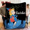 Bewitched 2D Flat Pattern Flannel Blanket High quality All Seasons Warmth and Comfort Perfect for Christmas Gifts.PMT0914111