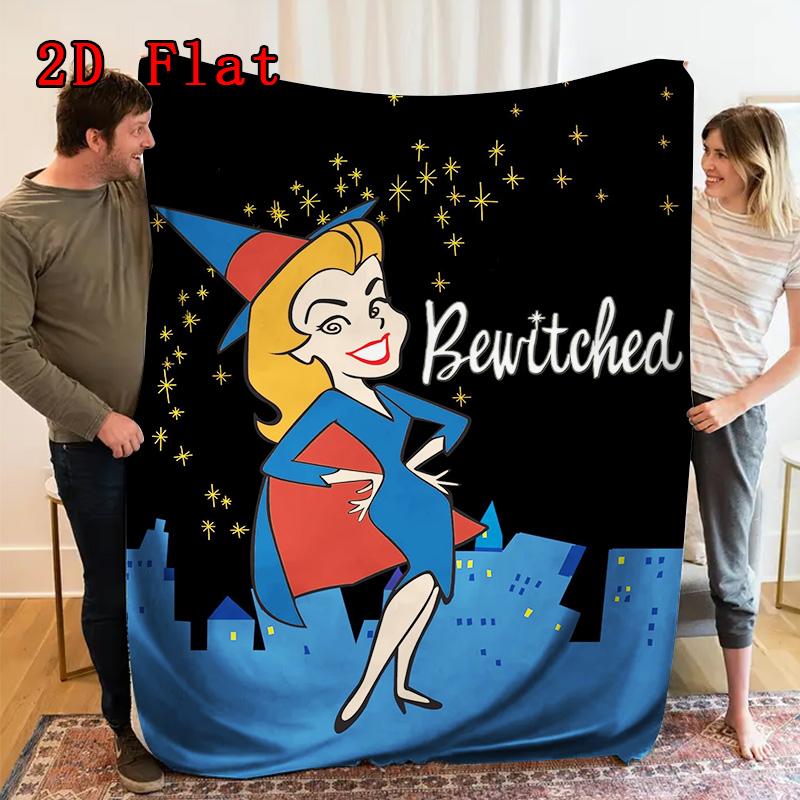 Bewitched 2D Flat Pattern Flannel Blanket High quality All Seasons Warmth and Comfort Perfect for Christmas Gifts.PMT0914111