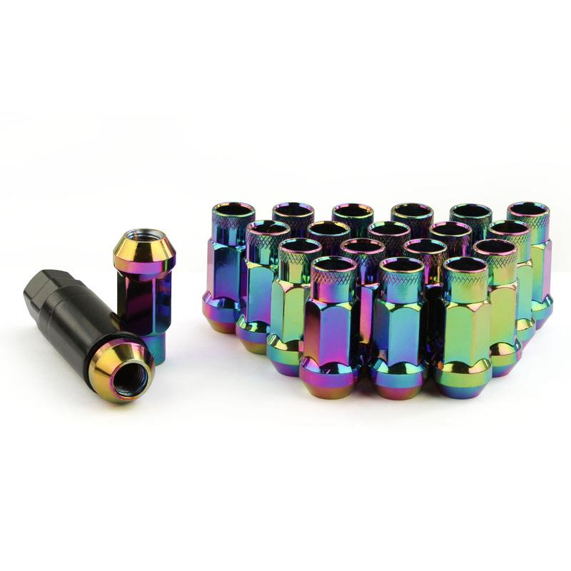 RASTP-20pcs/set Universal Steel Racing Lug Nut V48 Auto Steel Acorn Rim Extended Open End Wheel Lug Nuts M12X1.5/1.25 RS-LN031