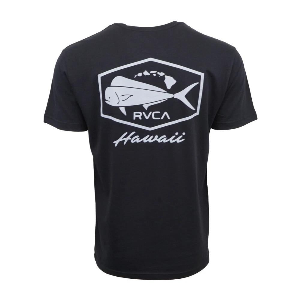 Rvca Hawaii Island Unisexs Mahi T Shirt Black S