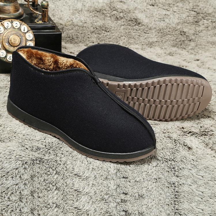 Winter Man Casual Cotton Shoes Warm Plus Velvet Old Beijing Cloth Shoes Men Comfortable Shoes