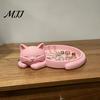 Minimalist Trinket Bowl Cute Sleeping Cat Ring Dish, 3D Printed Jewelry Tray Organizer for Earrings Decorative Succulents Pot Keys Trinkets,