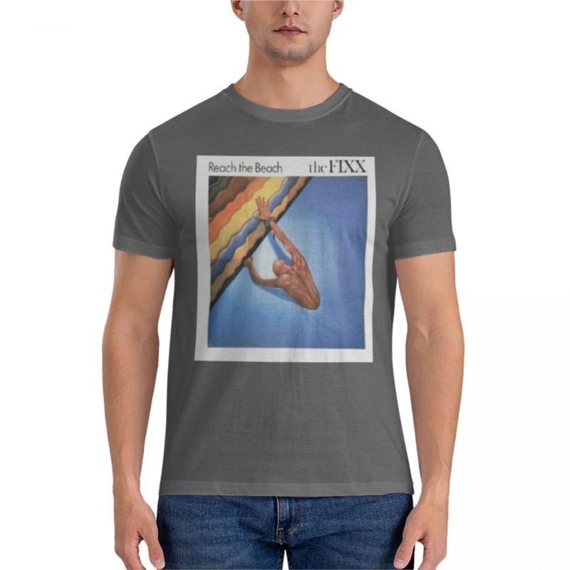 The Fixxs Reach The Beach Album Multicolored Classic TShirt Black Tshirts for Men New Edition T Shirt