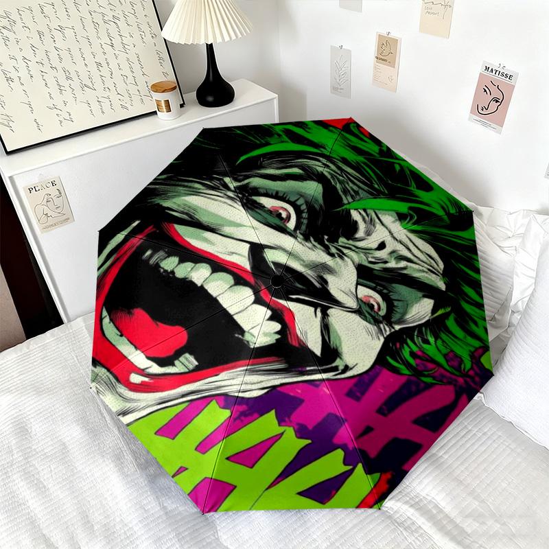 1PC Joker's Iconic Costume Automatic Umbrella - Suitable Travel Outdoor Portable Umbrella Birthday Gift Daily Essentials