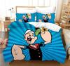 P-Popeye Anime Single Bedding Set Duvet Cover and Pillow Case,Microfibre 3D Digital Print 2 Piece Duvet Cover and Pillowcases