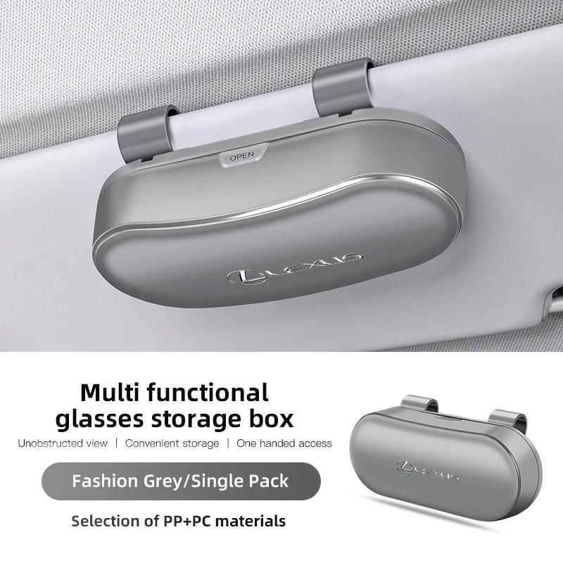 YMIN2 Lexus Car Glasses Box Car Sunglasses Holder Sun Visor Storage Case For ES300h IS300h IS250 LX570 NX300h RX400h UX LX600 Ct200h