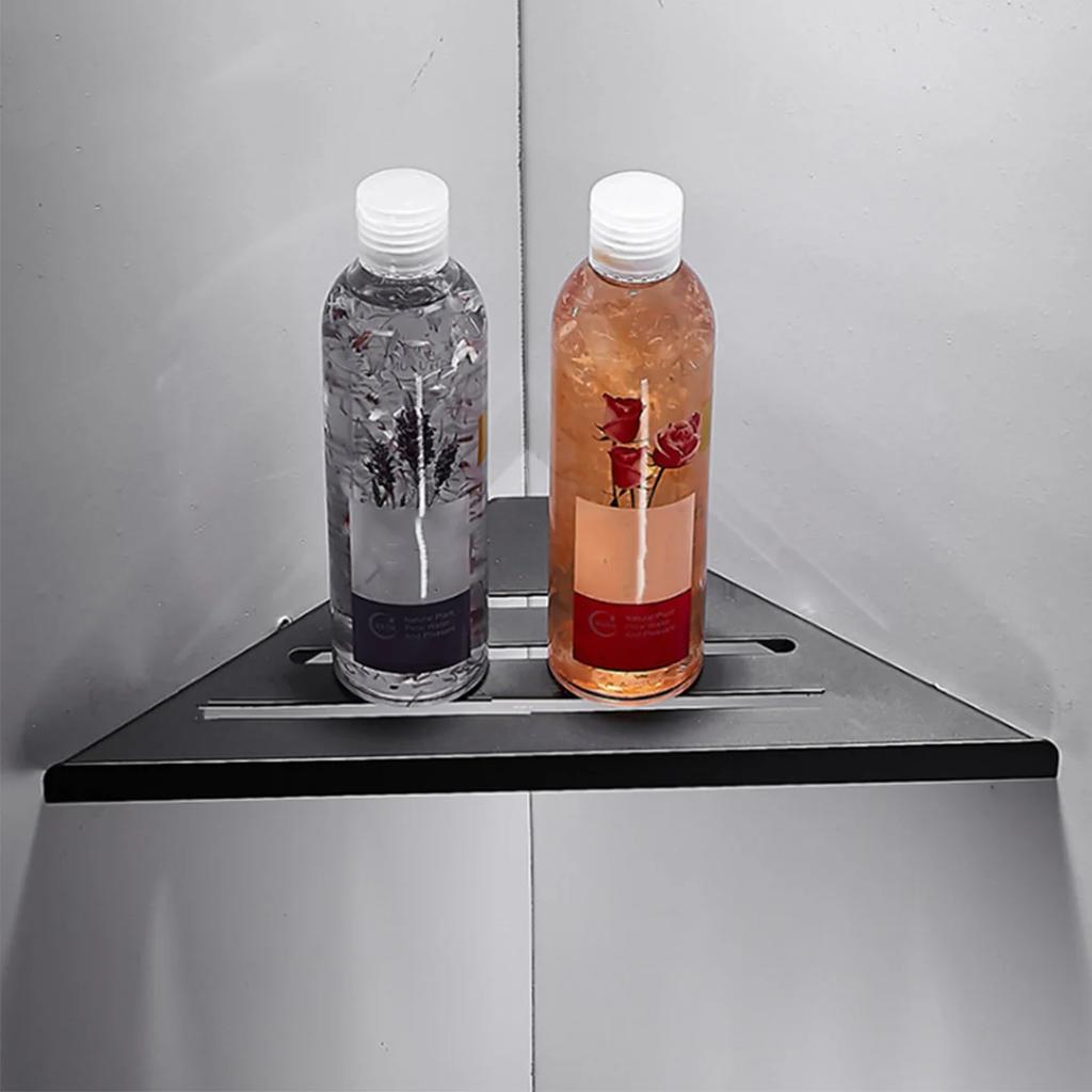 Koupelnová polička Rohová Sprchová polička Bez vrtání 304 Rohový organizér z nerezové oceli Úložný prostor Dutý stojan na šampon pro velké zatížení