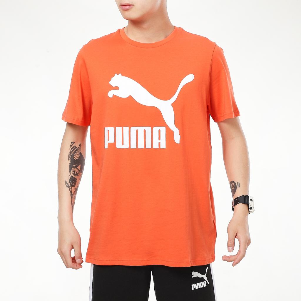 Puma Classics Logo T-Shirt 'Orange White' Men's 532280-79