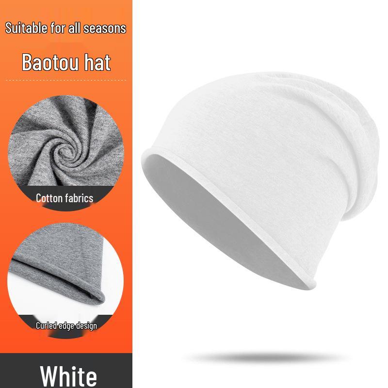 Pure Cotton Windproof Postpartum Hat - Breathable, Solid Color, Warm, for Outdoor Cycling and Sports