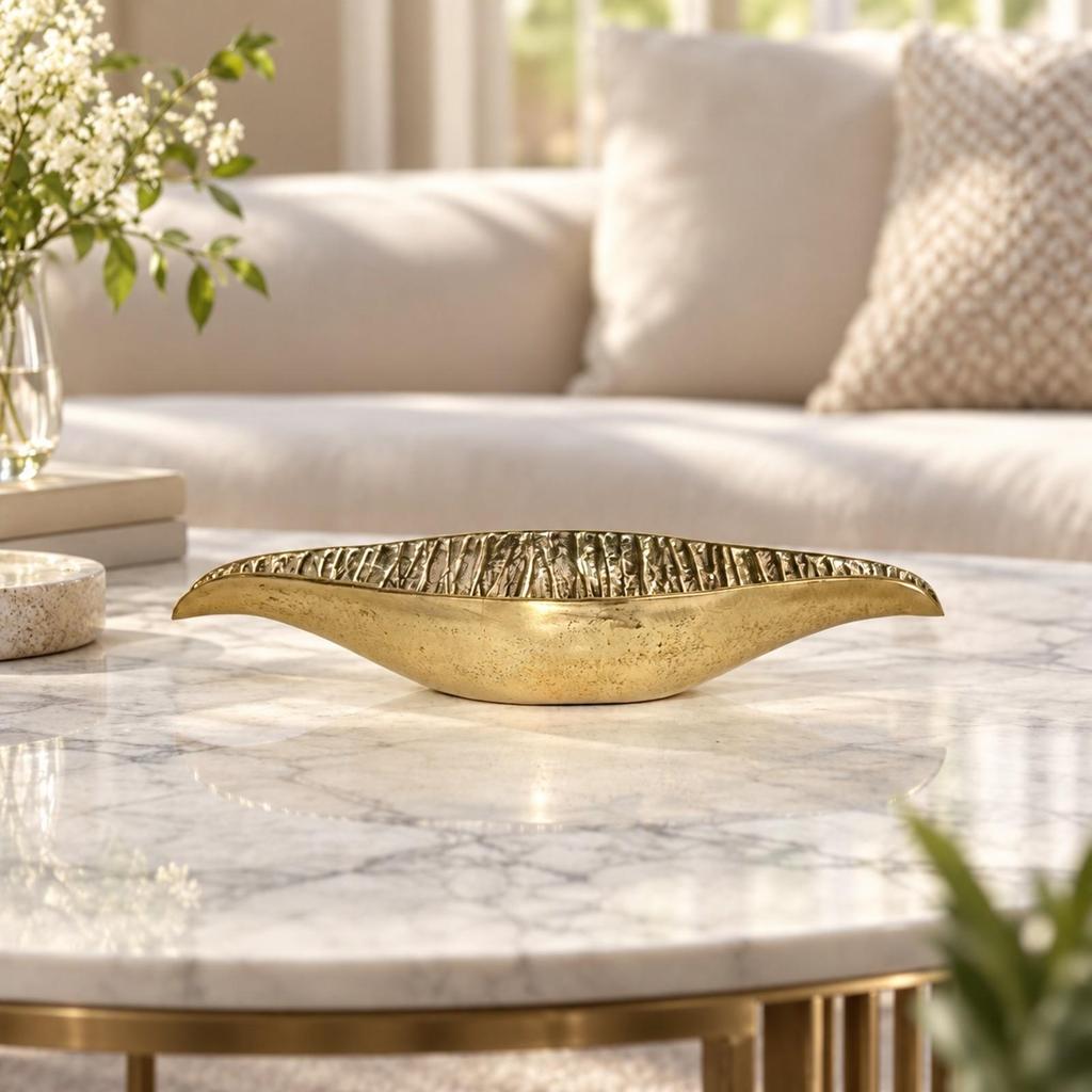 Aluminum Decorative Fruit Tray Versatile Leaf-Shaped