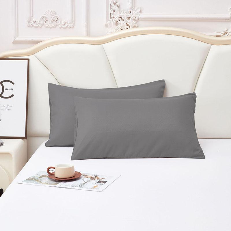 Simple Plain Sanding Pillowcase For Bed Fashion Skin-Friendly Pillow Cover For Single Double 2Pcs Home Textiles For Four Seasons