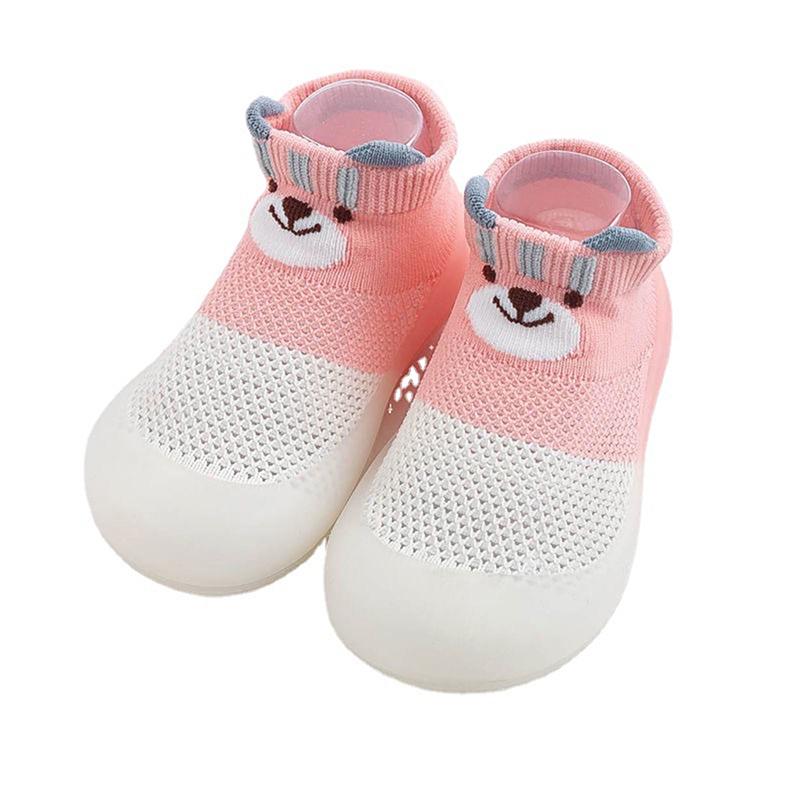 Suefunskry Baby Sock Shoes Toddler Cartoon Soft Rubber Sole Non Slip Indoor Floor Slipper for Infant First Walking Trainers Shoe