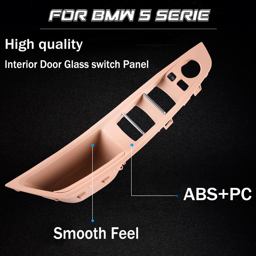 kyapx5 For BMW F10 F11 520d 520i 2011-2013 Car Inner Handle Interior Left Right Driver's Door Panel Pull Trim Cover Beige Black