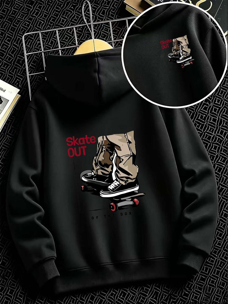 Kids' Unisex Hoodie – Loose, Comfortable Fit with Hood; Casual Streetwear/Skate-Style Graphic Jacket for Teens