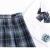 Gentle Blade Authentic JK Uniform: Plaid Pleated Skirt & College Style Short Shirt Set