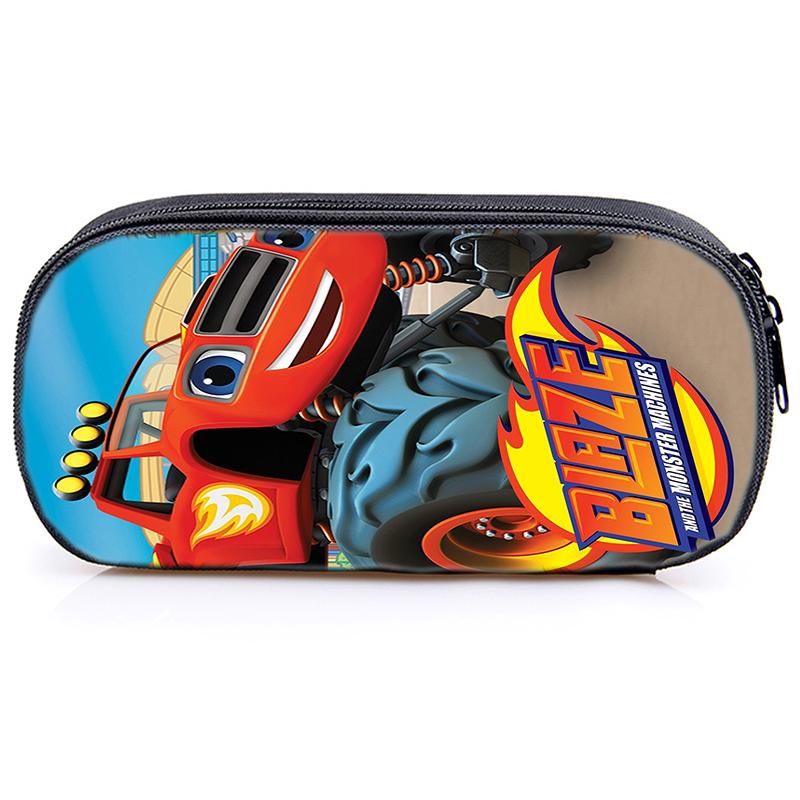 Cartoon Blaze and the Monster Machines School Backpack with Shoulder Bags Pencil Bags Boys Girls School Bags Children Rucksack
