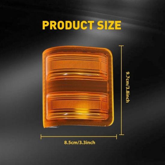 For 08-16 Ford F250 F350 F450 Super Duty Amber Lens LED Side Mirror Lights
