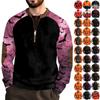 Halloween Print - Men's Loose, Casual, Versatile Round-neck Multi-color Pullover Hoodie