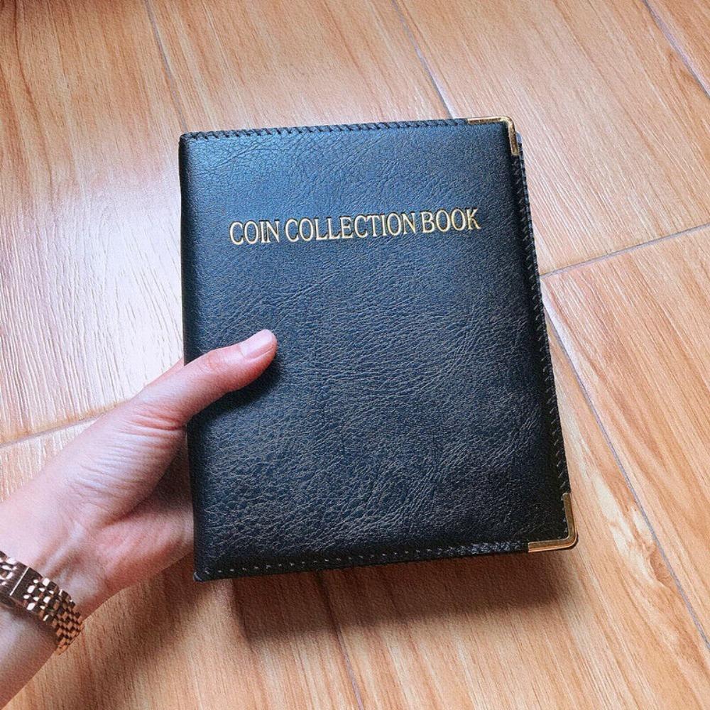 480Pieces Artificial Leather Cover, Penny Coin Storage Bag Coins Storage Holder Book Scrapbook