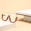 Premium sunglasses brown new premium unisex transparent double beam retro black large frame glasses