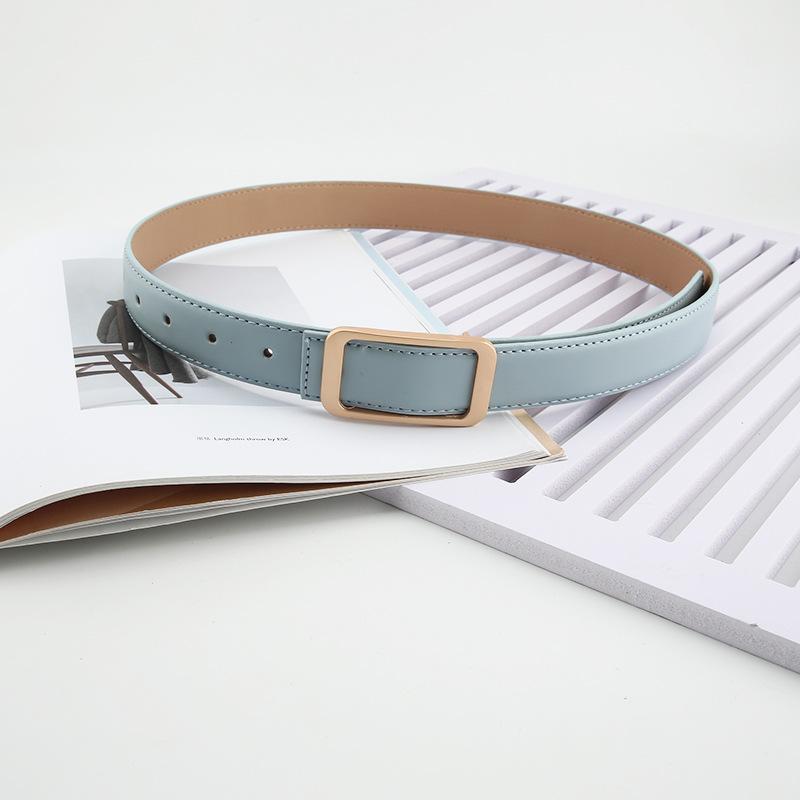 

И Ремень Универсальный Утягивающий С Металлической Пряжкой Ремень В Сочетании С Джинсами И Платьем синий