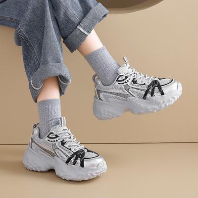Augustine Platform Dad Shoes Women's 2025 New Autumn and Winter Lightweight Casual Sports Shoes Show Small Running Shoes