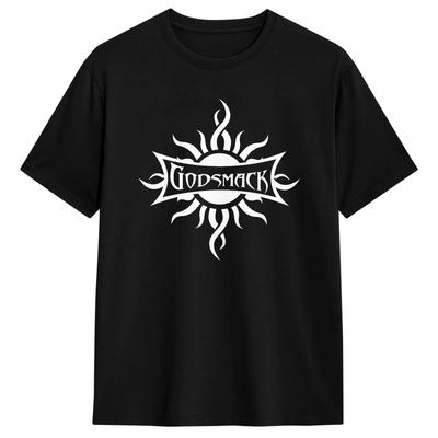 Godsmack Band Logo T-Shirts für Unisex Reine Baumwolle Tolles T-Shirt Rundhals T-Shirt Kurzarm Kleidung Grafisch Bedruckt