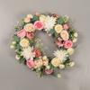 Artificial Peony Wreath Peony Flower Spring Wreaths for Wall Wedding Party Home Decor