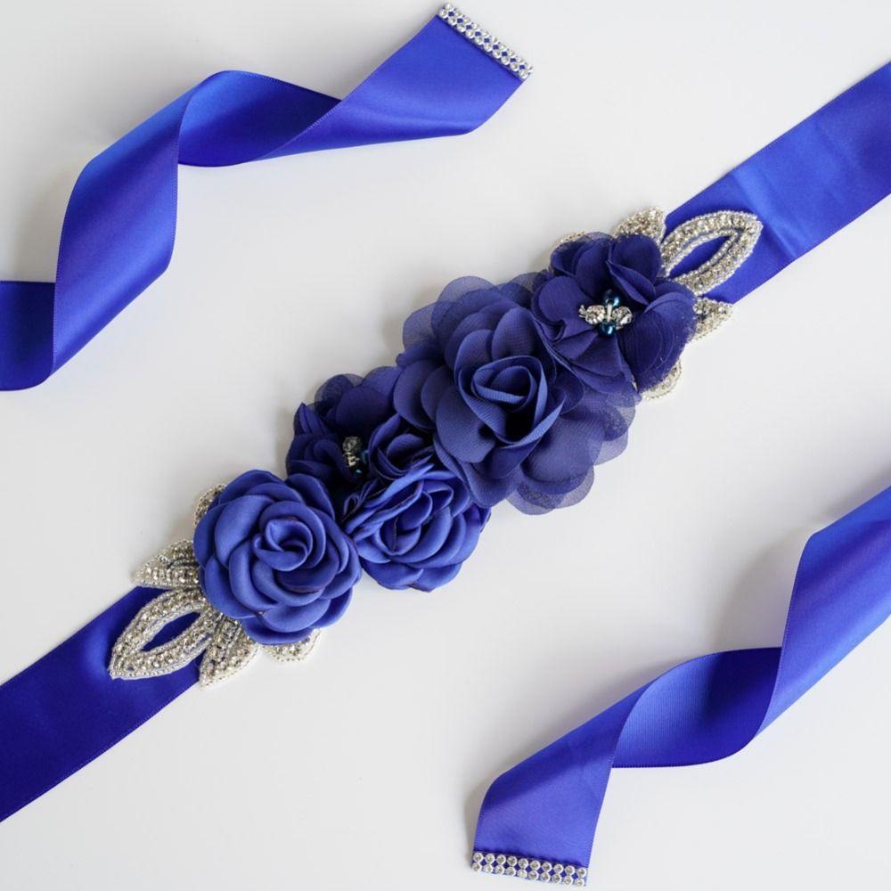 5 Flowers Wedding Flower Waistband Bridal Rhinestone Belt Bridal Dress Accessories