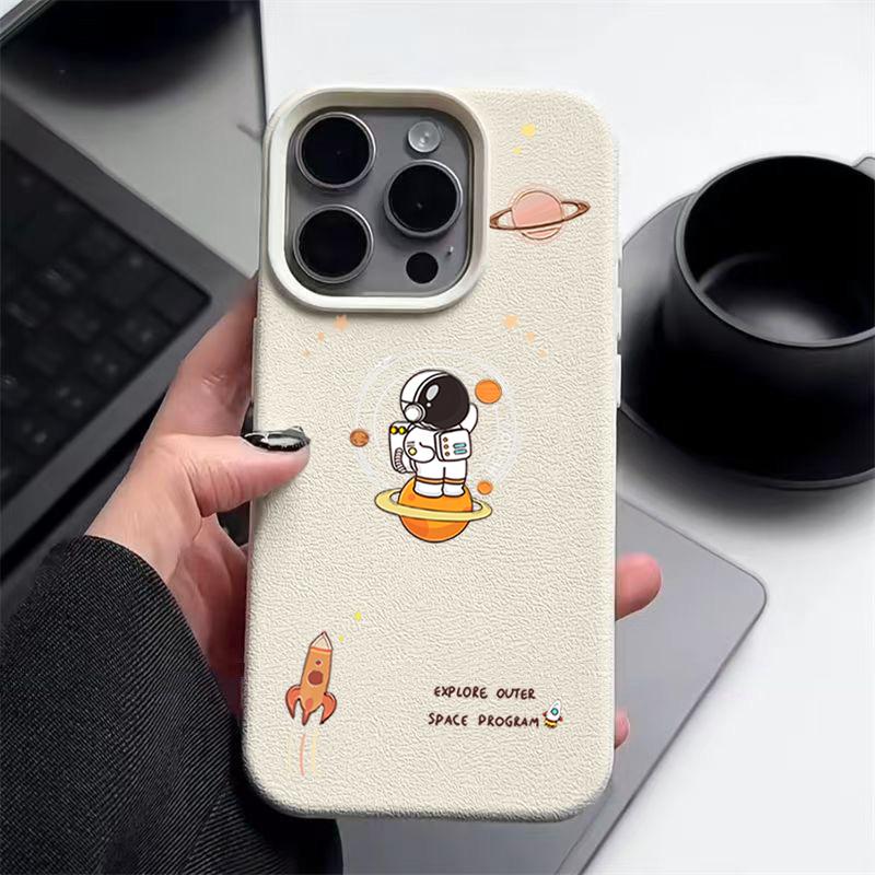 Rocket Astronaut Case For iPhone 16 Pro Max 15 14 13 12 11 Shockproof Slim Soft Silicone Case Cover