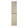 140cm High Bathroom Wall Cabinet, Narrow Storage Cabinet with 2 Doors, Applicable To Bathroom, Living Room&Laundry, Oak Cream-Colored Wood Grain