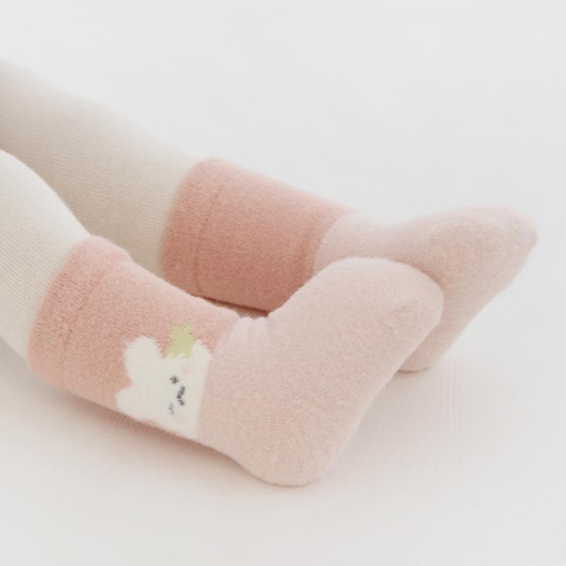 Cute Bear Baby Socks Winter Thicken Warm Baby Boys Girls Middle Tube Socks Toddler Kids Socks