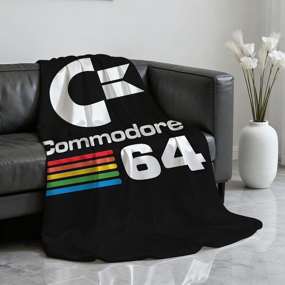 Fashion C-Commodore 64 Blanket Soft Throw Blanket for Home Bedroom Bed Sofa Picnic Travel Office Rest Cover Blanket Gift