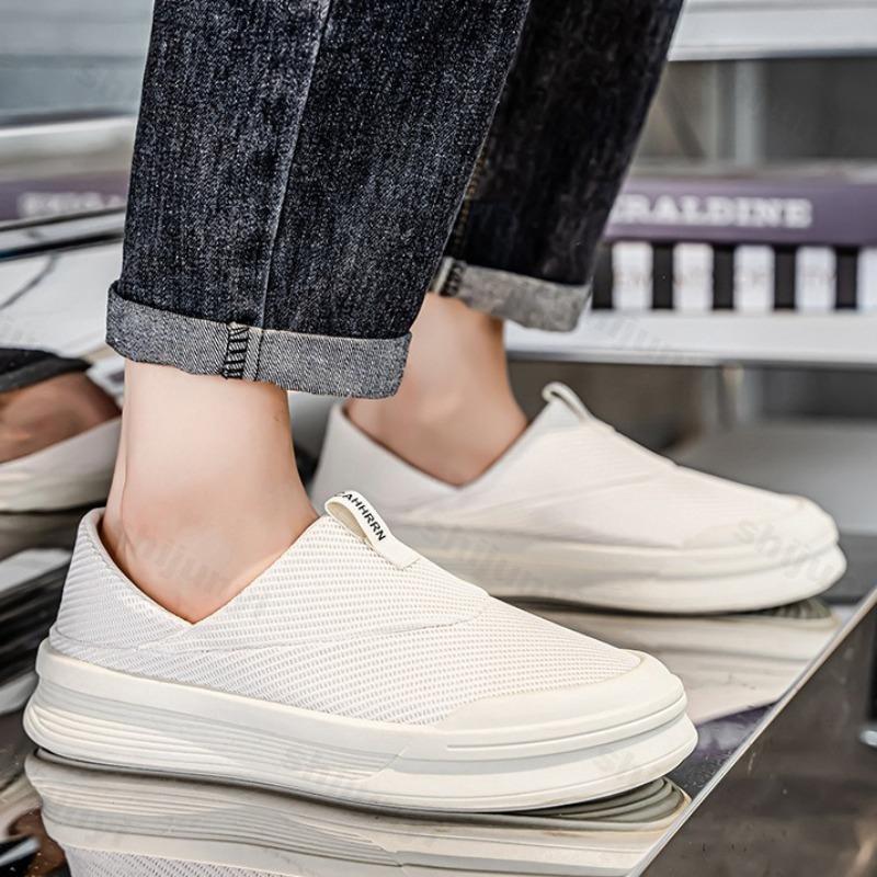 Herren Nischen-Modedesign Vielseitige Low-Top Flache Schuhe 2025 Herbst Prägnant Mesh Atmungsaktiv Bequem Slipper Lässige Sneaker