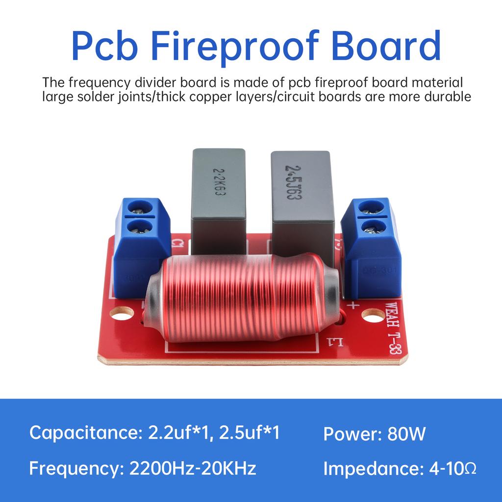 80W 4-10 Ohm Professionelle Audiophile Hochpass-Hochtöner-Frequenzweiche Frequenzteiler-Schaltung für Auto Heim HiFi-Lautsprechersysteme