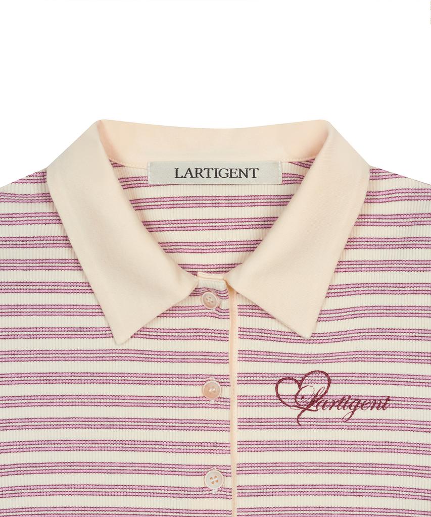 LARTIGENT L17 Collar T-Shirt(Pink)
